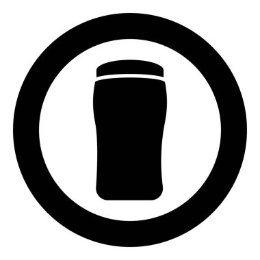 Terleme önleyici kuru deodorant Kozmetik ürün simgesi dairesel siyah renk vektör illüstrasyonunda düz resim