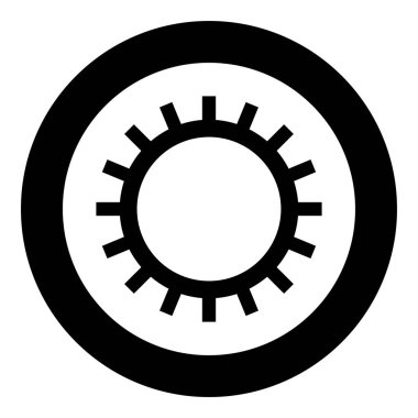 Duvar kağıdı simgesinde iyi ışık hızı tanımlaması yuvarlak siyah renk vektör ilüstrasyonunda düz resim simgesi