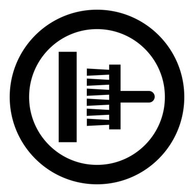 Duvar kağıdı sembol simgesi üzerindeki duvar kağıdı tanımlamasına uygulamalı yapıştırıcı dairesel siyah renk vektör illüstrasyonu düz resim biçiminde