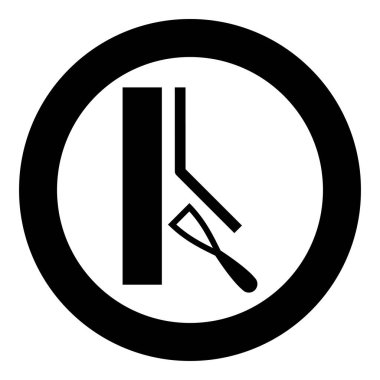 Çoğaltılmış damgalama Duvar kağıdı simgesi simgesinde iyi kaydet yuvarlak siyah renk vektör illüstrasyonunda düz resim