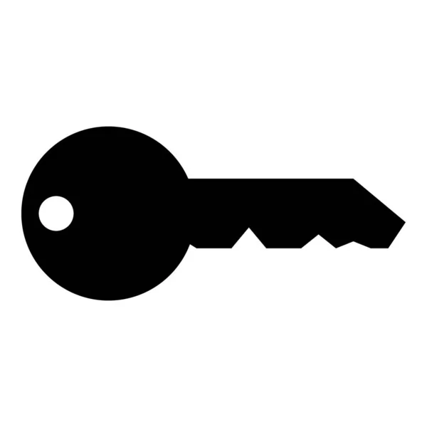 Key English Classic Type Door Lock Concept Private Icon Black — Stock Vector