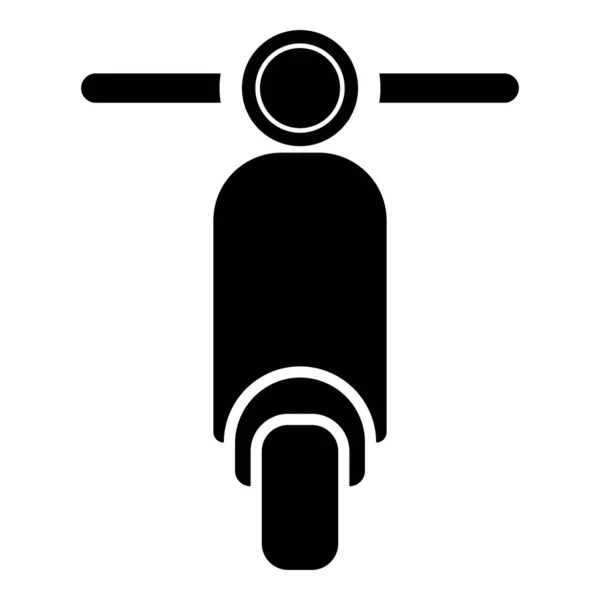 Scooter Motocykl Motobike Dodací Koncept Moped Shipping Ikona Černá Barva — Stockový vektor
