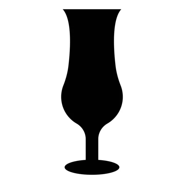 Коктейль Скляна Ікона Чорного Кольору Векторні Ілюстрації Плоский Стиль Простого — стоковий вектор