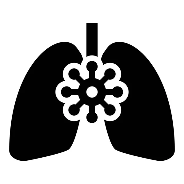 코로나 바이러스 Coronavirus 손상된 폐바이러스 Lung Virus Corona Atack 폐개념 — 스톡 벡터