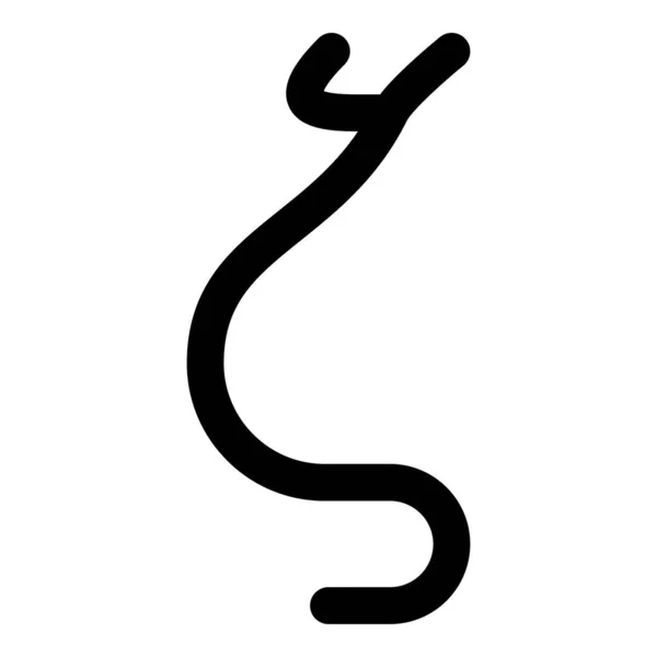 Zeta Griechisches Symbol Kleiner Buchstabe Kleinbuchstaben Schrift Symbol Schwarze Farbe — Stockvektor