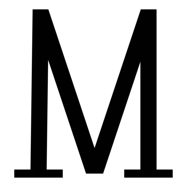 Greek Символ Великої Літери Значок Шрифту Верхнього Регістру Чорний Колір — стоковий вектор
