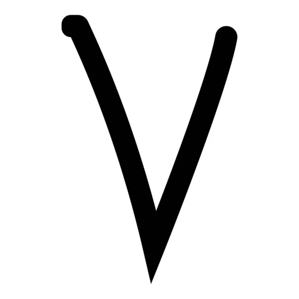 Греческий Символ Маленькая Буква Нижний Шрифт Значок Черный Цвет Вектор — стоковый вектор