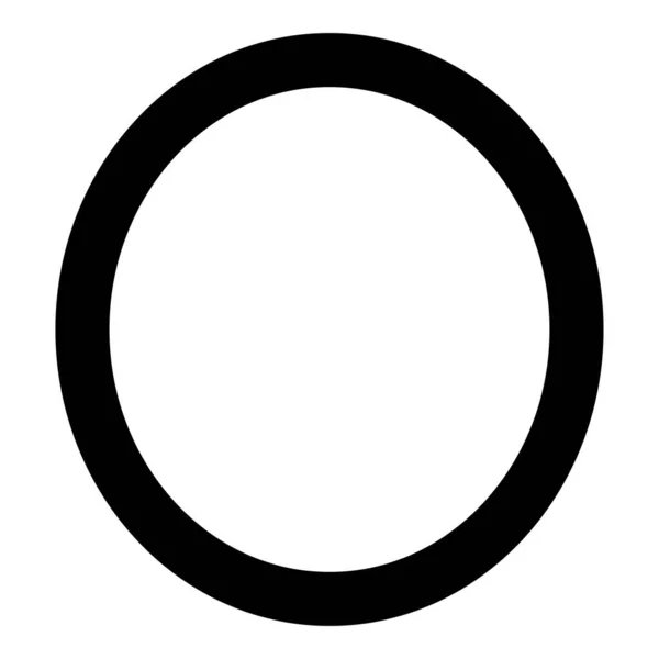 Omicron Greek Symbol Capital Letter Uppercase Font Icon Black Color — стоковий вектор