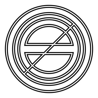 Halojen sembolü pişirme yüzeyleri işaret utensil hedef paneli simgesi ana hatları siyah renk vektör illüstrasyonu düz resim biçimi