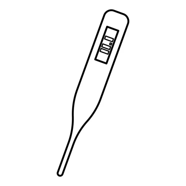 Medische Elektronische Thermometers Met Digitaal Display Temperatuurmeting Elektrisch Meetconcept Icoon — Stockvector