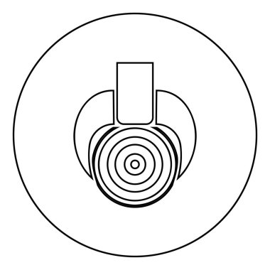 Ağaç gövdesini kereste sanayi vinç ile ağaç gövdesini kaldırıyorum kereste gövdesi için ahşap üretim ikonu yuvarlak yuvarlak çizgili siyah renk illüstrasyon düz resim