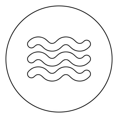 Çember yuvarlak çizgili siyah renk vektör illüstrasyonundaki duvar kağıdı simgesi üzerinde özellikle dirençli tanımlama düz resim