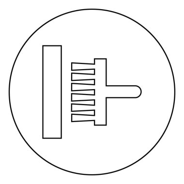 Duvar kağıdı simgesi simgesi üzerindeki duvar kağıdı tanımına uygulanan yapıştırıcı dairesel yuvarlak çizgili siyah renk vektörü çizimi düz resim biçiminde