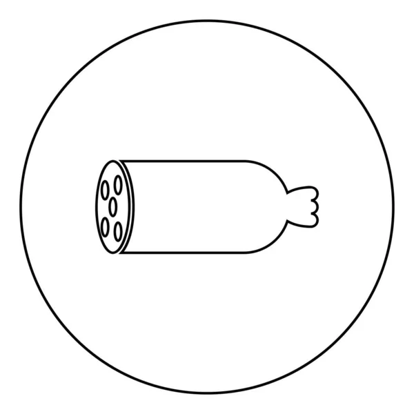 Saucisse Bouillie Boucher Concept Produit Icone Couleur Noire Vecteur Illustration Image Vectorielle Seregasss435 C 346694996