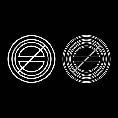 Halojen sembolü pişirme yüzeyleri işaret utensil hedef paneli ana hatları beyaz renk vektör illüstrasyonunu düz resim biçimi olarak ayarlayın