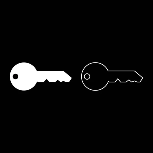 Key Russian Classic Type Door Lock Concept Private Icon Outline — стоковый вектор