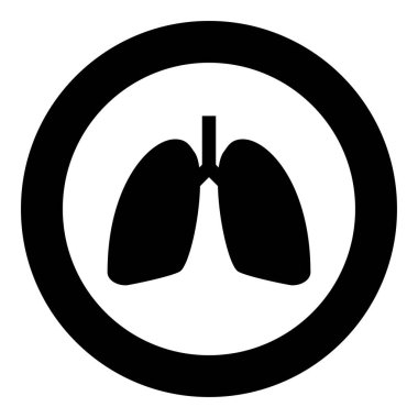 Çemberin içinde insan simgesi yuvarlak siyah renk illüstrasyonu düz resim