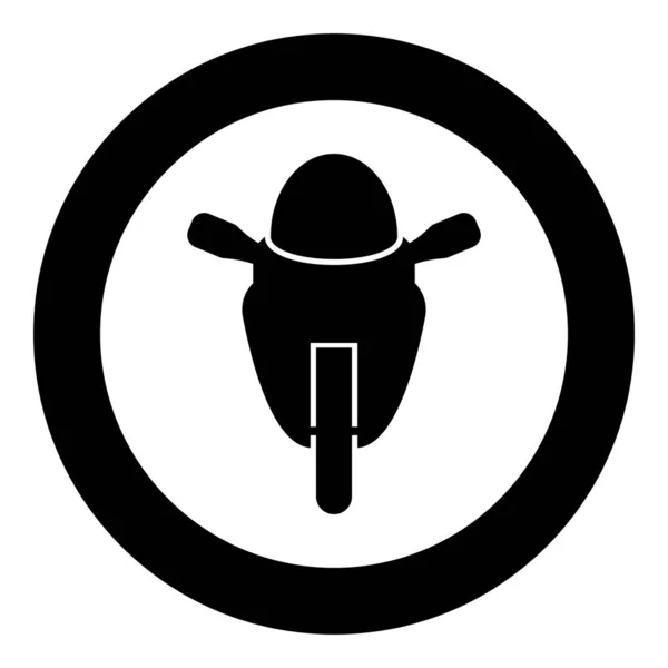 Motorrad Sport Typ Rennklasse Symbol Kreis Rund Schwarz Farbvektor Abbildung — Stockvektor