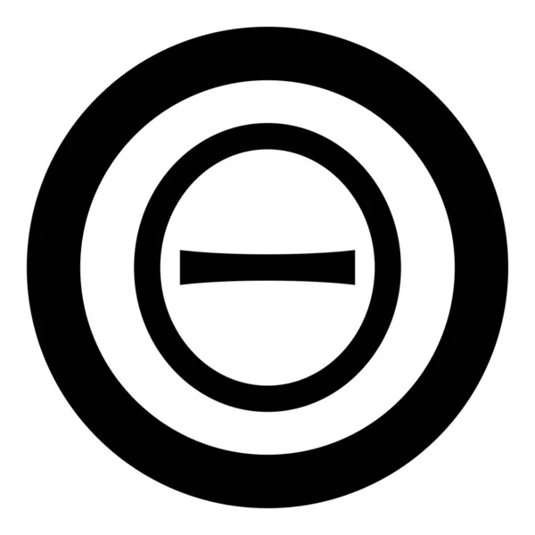 Theta Capital Greek Symbol Κεφαλαίο Γράμμα Font Icon Circle Black — Διανυσματικό Αρχείο