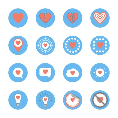 kalp simgeleri çeşitli tarzı ayarla