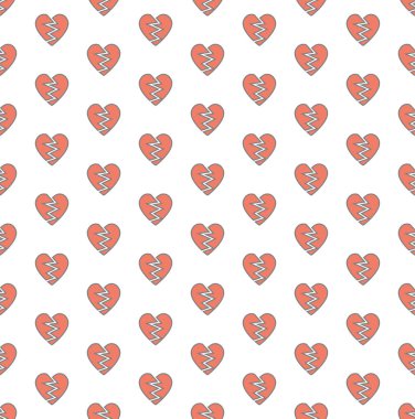 kırık kalp tasarım desen arka plan