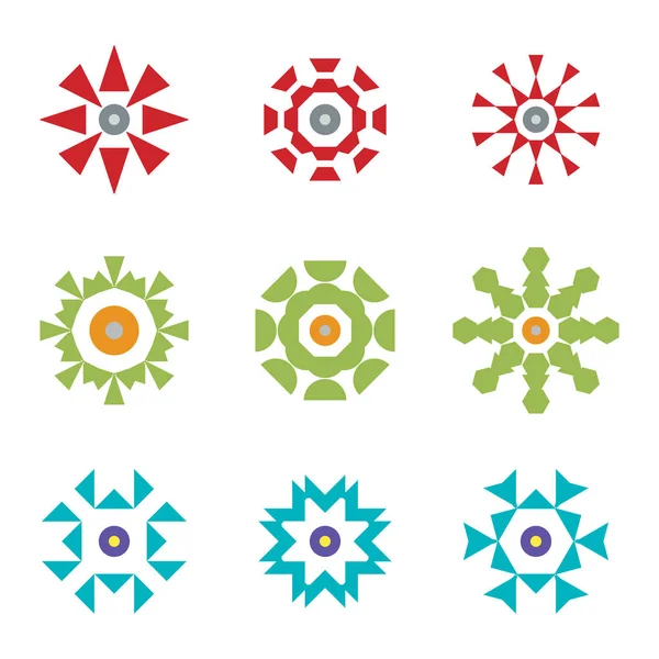 soyut kırmızı yeşil mavi Tasarım Icon logolar set