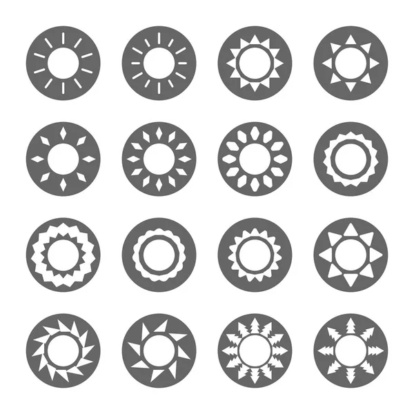 Conjunto de ícones de sol —  Vetores de Stock