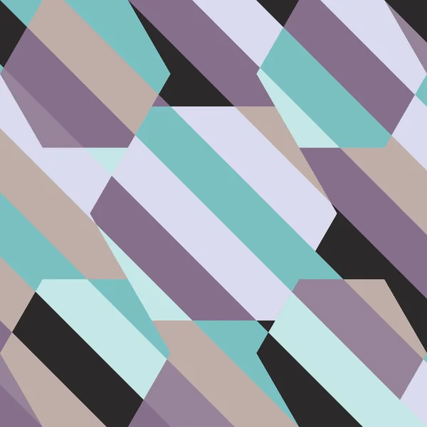 Fresco azul marrón púrpura raya diseño fondo — Vector de stock