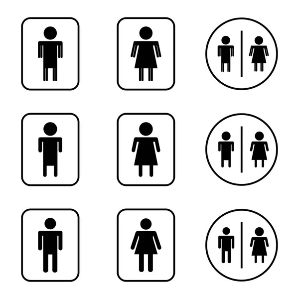 WC znak Zaprojektuj zestaw ikon — Wektor stockowy