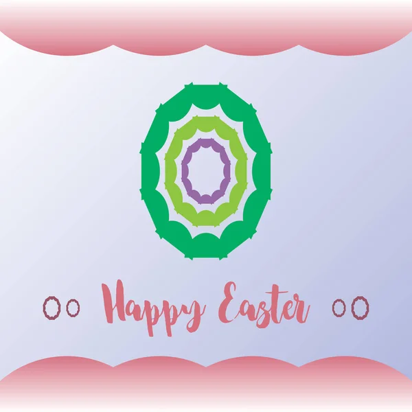 Retro feliz Pascua tarjeta de felicitación de fondo — Vector de stock