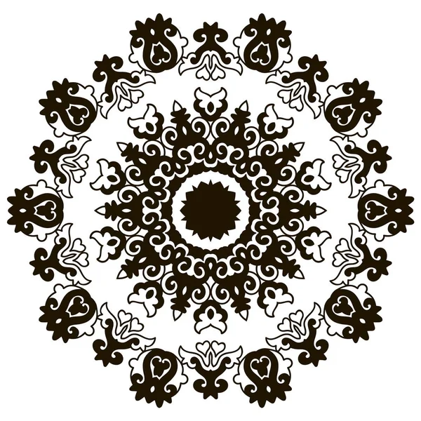 Hermoso mandala blanco y negro — Archivo Imágenes Vectoriales
