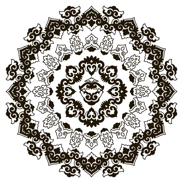 Hermoso mandala blanco y negro — Archivo Imágenes Vectoriales
