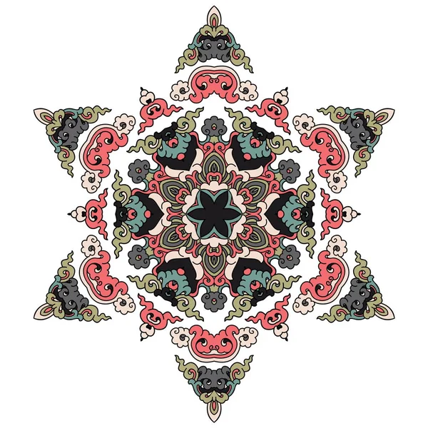Mandala bonita. Padrão ornamental redondo . — Vetor de Stock