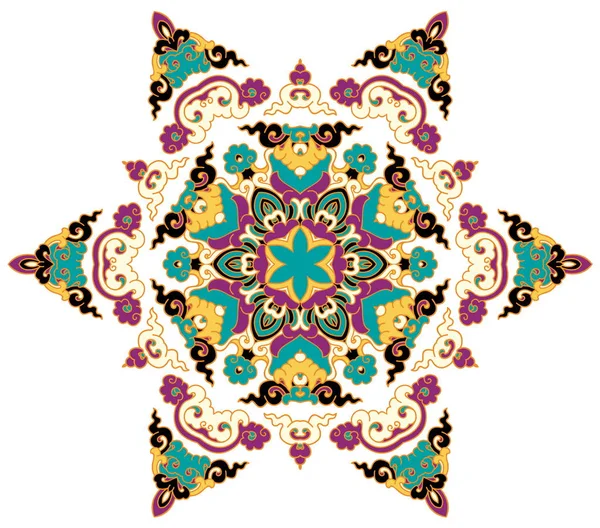 Mandala bonita. Padrão ornamental redondo . — Vetor de Stock