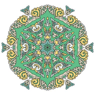 Güzel mandala. Yuvarlak dekoratif desen.