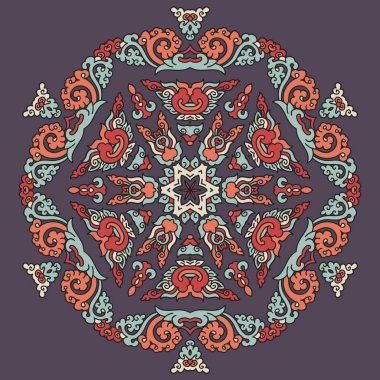 Güzel mandala. Yuvarlak dekoratif desen.