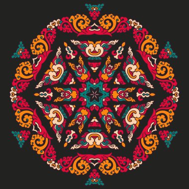 Güzel mandala. Yuvarlak dekoratif desen.