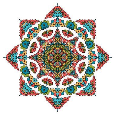 Güzel mandala. Yuvarlak dekoratif desen.