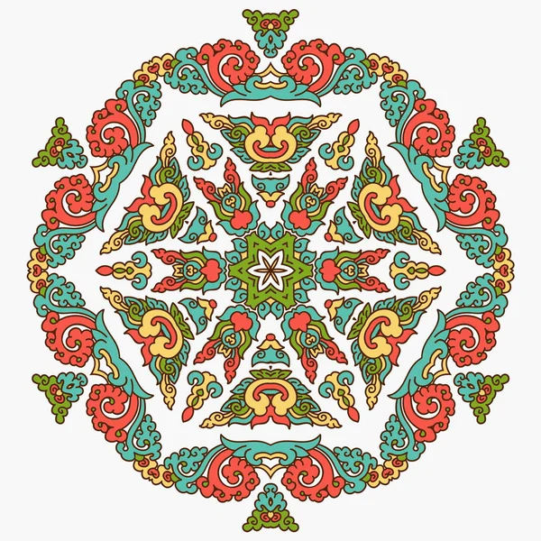 Mandala bonita. Padrão ornamental redondo . — Vetor de Stock