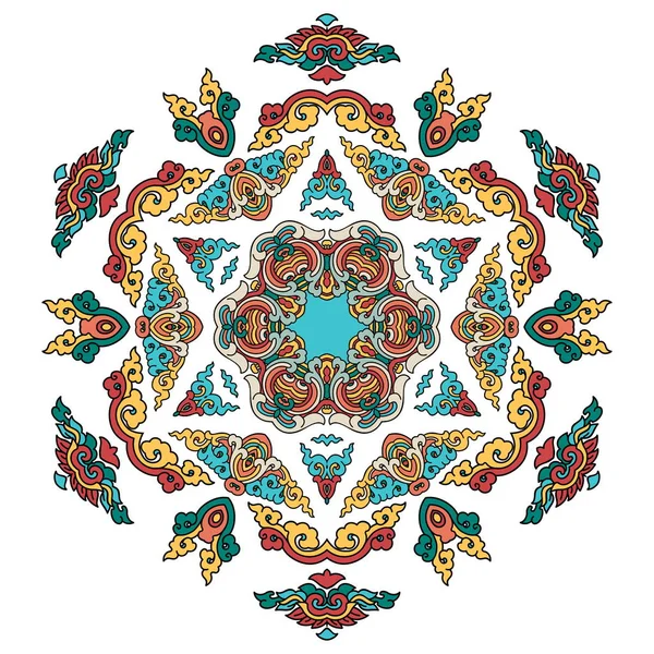 Mandala bonita. Padrão ornamental redondo . — Vetor de Stock