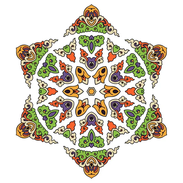 Beautiful mandala. Round ornamental pattern. — Stock Vector