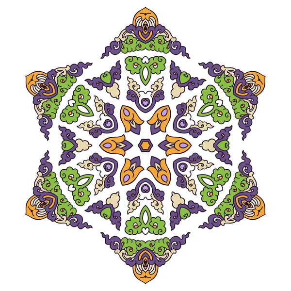 Beautiful mandala. Round ornamental pattern. — Stock Vector
