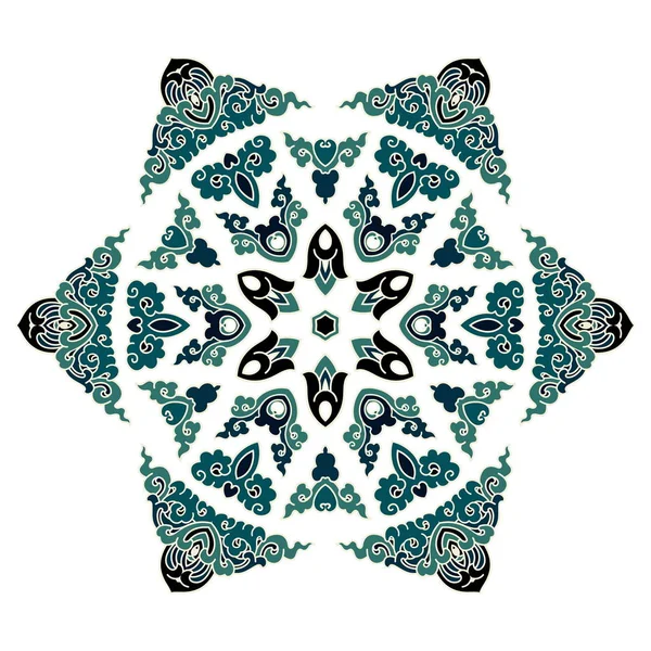 Mandala bonita. Padrão ornamental redondo . — Vetor de Stock