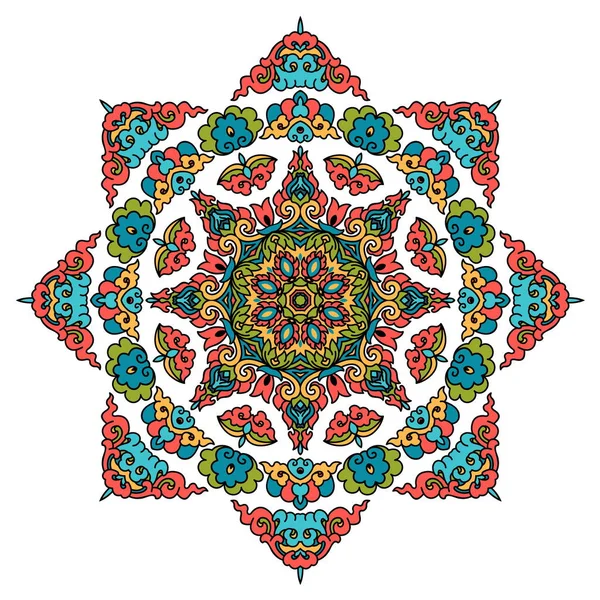 Mandala bonita. Padrão ornamental redondo . — Vetor de Stock