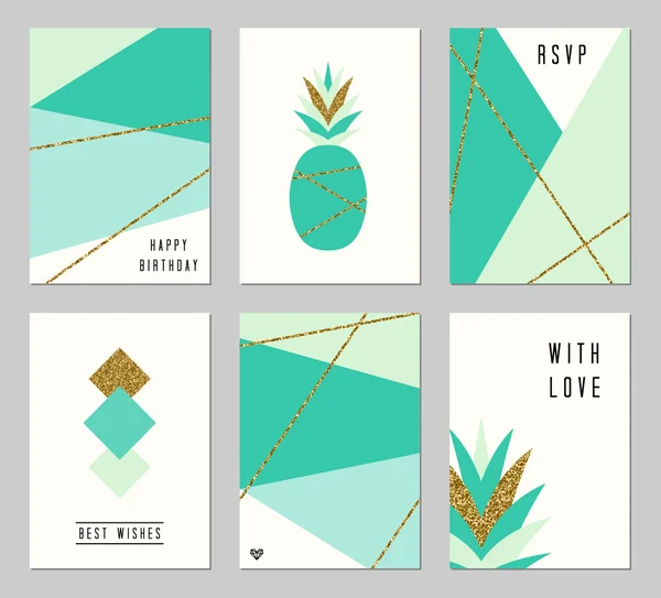 Abstract Design Cards Set — Stock Vector