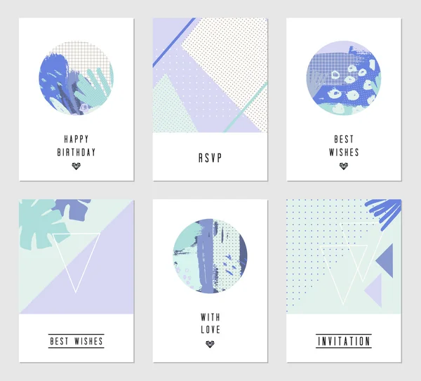 Abstract Design Cards Set — Stockový vektor