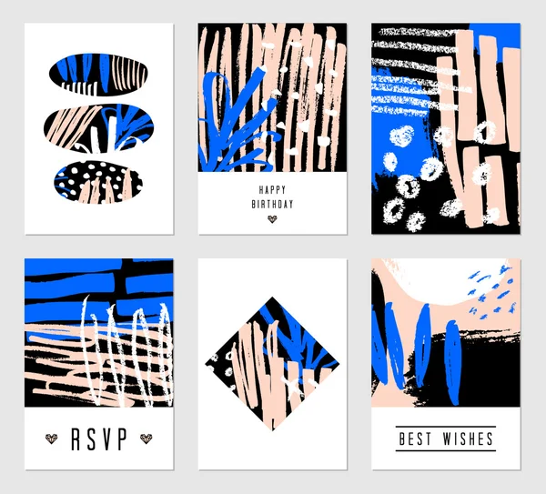 Set di carte astratte di design — Vettoriale Stock