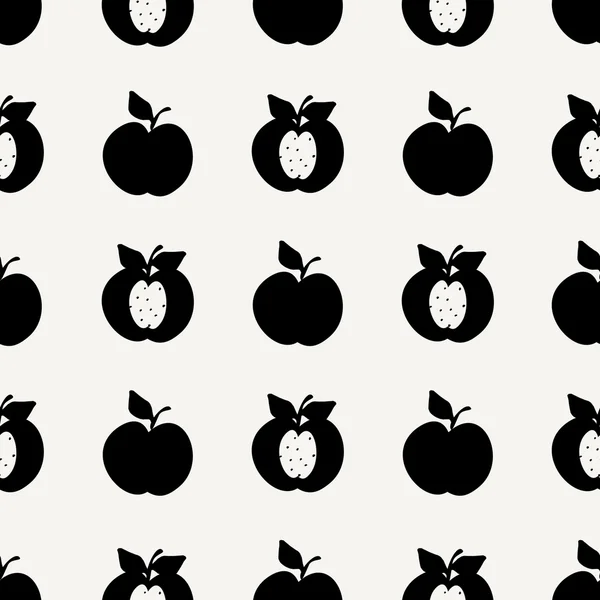 Nahtloses Apfelmuster — Stockvektor