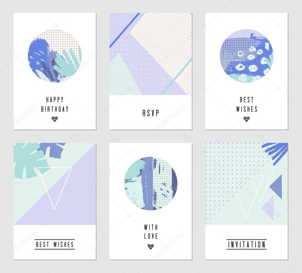 Abstract Design Cards Set