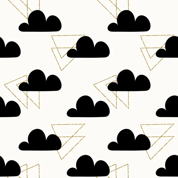 シームレスな雲パターン — ストックベクタ